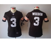 nike women nfl jerseys cleveland browns #3 weeden brown[nike limited]