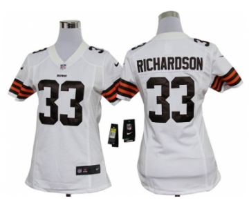 nike women nfl jerseys cleveland browns #33 richardson white[nike]