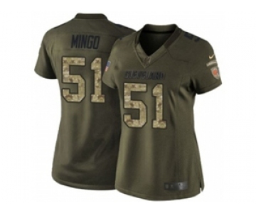nike women nfl jerseys cleveland browns #51 mingo army green[nike Limited Salute To Service]
