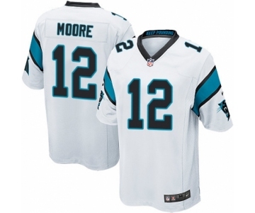 Men's Nike Carolina Panthers #12 DJ Moore Game White NFL Jersey