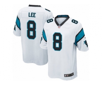Men's Nike Carolina Panthers #8 Andy Lee Game White NFL Jersey