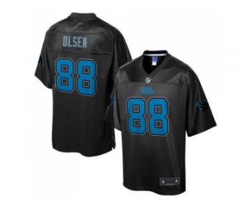 Nike Carolina Panthers #88 Greg Olsen Black Men's NFL Pro Line Black Reverse Fashion Game Jersey