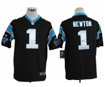 nike nfl jerseys carolina panthers #1 newton black [game]