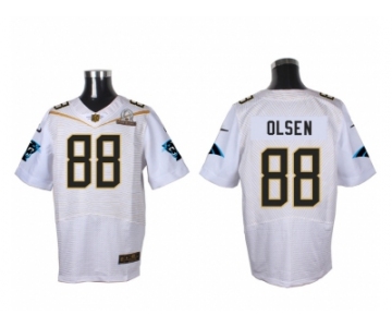 2016 PRO BOWL Nike Carolina Panthers #88 Greg Olsen white jerseys(Elite)