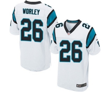 Men's Nike Carolina Panthers #26 Daryl Worley Elite White NFL Jersey
