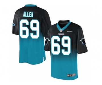 Nike Carolina Panthers #69 Jared Allen BlackBlue Men's Stitched NFL Elite Fadeaway Fashion Jersey