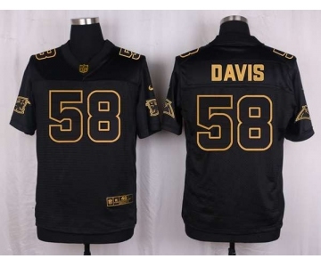 nike nfl jerseys carolina panthers #58 thomas davissr black gold collection[Elite]