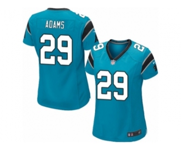 Women Nike Carolina Panthers #29 Mike Adams Game Blue Alternate NFL Jersey