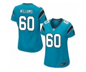 Women Nike Carolina Panthers #60 Daryl Williams Game Blue Alternate NFL Jersey