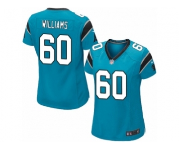 Women Nike Carolina Panthers #60 Daryl Williams Game Blue Alternate NFL Jersey