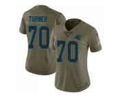 Women Nike Carolina Panthers #70 Trai Turner Olive Stitched NFL Limited 2017 Salute to Service Jersey