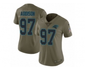 Women Nike Carolina Panthers #97 Mario Addison Limited Olive 2017 Salute to Service NFL Jersey