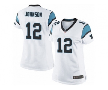 Women's Nike Carolina Panthers #12 Charles Johnson Limited White NFL Jersey