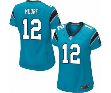 Women's Nike Carolina Panthers #12 DJ Moore Game Blue Alternate NFL Jersey