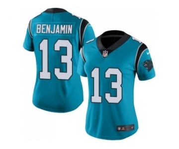 Women's Nike Carolina Panthers #13 Kelvin Benjamin Blue Stitched NFL Limited Rush Jersey