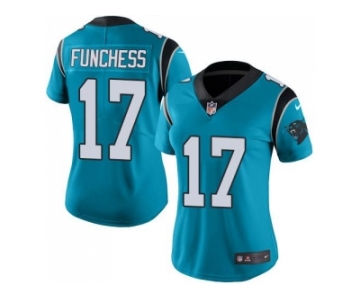 Women's Nike Carolina Panthers #17 Devin Funchess Blue Stitched NFL Limited Rush Jersey