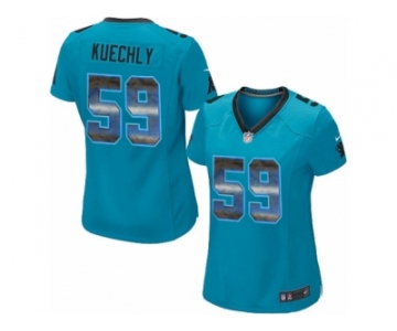 Women's Nike Carolina Panthers #59 Luke Kuechly Limited Blue Strobe NFL Jersey