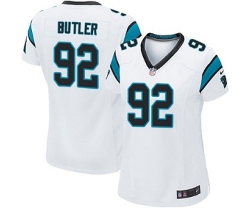 Women's Nike Carolina Panthers #92 Vernon Butler Game White NFL Jersey