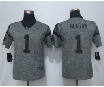 nike women nfl jerseys carolina panthers #1 newton gray[nike]