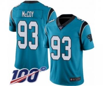 Youth Carolina Panthers #93 Gerald McCoy Limited Blue Rush Vapor Untouchable 100th Season Football Jersey
