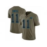 Youth Nike Carolina Panthers #11 Torrey Smith Olive Stitched NFL Limited 2017 Salute to Service Jersey