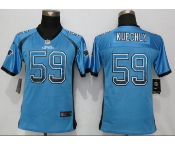 Youth Nike Carolina Panthers #59 Luke Kuechly Drift Fashion Blue Jerseys