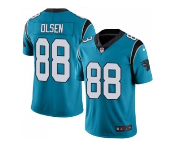 Youth Nike Carolina Panthers #88 Greg Olsen Blue Stitched NFL Limited Rush Jersey