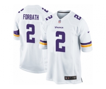 Men Nike Minnesota Vikings #2 Kai Forbath Game White NFL Jersey