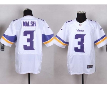 nike nfl jerseys minnesota vikings #3 walsh white[Elite]