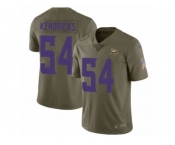 Men Nike Minnesota Vikings #54 Eric Kendricks Limited Olive 2017 Salute to Service NFL Jersey