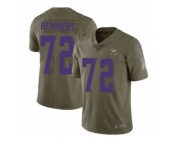Men Nike Minnesota Vikings #72 Mike Remmers Limited Olive 2017 Salute to Service NFL Jersey