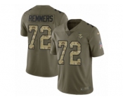 Men Nike Minnesota Vikings #72 Mike Remmers Limited Olive Camo 2017 Salute to Service NFL Jersey