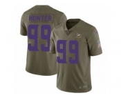 Men Nike Minnesota Vikings #99 Danielle Hunter Limited Olive 2017 Salute to Service NFL Jersey