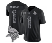 Men's Minnesota Vikings #1 Kyler Murray Black 2026 F.U.S.E. Salute to Service Limited Football Stitched Jersey