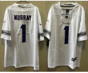Men's Minnesota Vikings #1 Kyler Murray Limited White Alternate Vapor Jersey