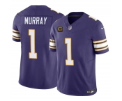 Men's Minnesota Vikings #1 Kyler Murray Purple 2026 F.U.S.E. 4-Star C Patch Throwback Vapor Untouchable Limited Football Stitched Jersey Men's Minnesota Vikings #1 Kyler Murray Purple 2026 F.U.S.E. 4-Star C Patch Throwback Vapor Untouchable Limited Football Stitched Jersey
