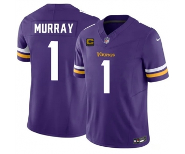 Men's Minnesota Vikings #1 Kyler Murray Purple 2026 F.U.S.E. 4-Star C Patch Vapor Untouchable Limited Football Stitched Jersey
