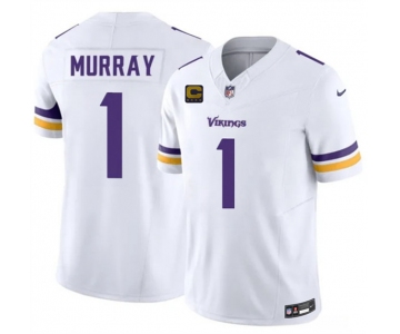 Men's Minnesota Vikings #1 Kyler Murray White 2026 F.U.S.E. 4-Star C Patch Vapor Untouchable Limited Football Stitched Jersey