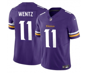 Men's Minnesota Vikings #11 Carson Wentz Purple 2024 F.U.S.E. Vapor Untouchable Limited Football Stitched Jersey
