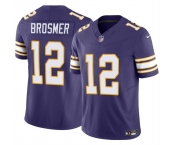 Men's Minnesota Vikings #12 Max Brosmer Purple 2025 F.U.S.E. Throwback Vapor Untouchable Limited Football Stitched Jersey