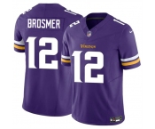 Men's Minnesota Vikings #12 Max Brosmer Purple 2025 F.U.S.E. Vapor Untouchable Limited Football Stitched Jersey