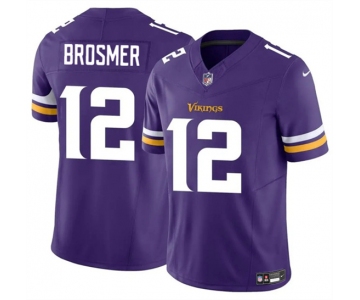 Men's Minnesota Vikings #12 Max Brosmer Purple 2025 F.U.S.E. Vapor Untouchable Limited Football Stitched Jersey