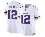 Men's Minnesota Vikings #12 Max Brosmer White 2025 F.U.S.E. Vapor Untouchable Limited Football Stitched Jersey
