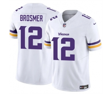 Men's Minnesota Vikings #12 Max Brosmer White 2025 F.U.S.E. Vapor Untouchable Limited Football Stitched Jersey