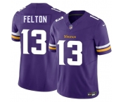 Men's Minnesota Vikings #13 Tai Felton Purple 2025 Draft F.U.S.E. Vapor Untouchable Limited Football Stitched Jersey