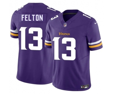 Men's Minnesota Vikings #13 Tai Felton Purple 2025 Draft F.U.S.E. Vapor Untouchable Limited Football Stitched Jersey