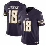 Men's Minnesota Vikings #18 Justin Jefferson Deep Purple 2026 F.U.S.E. Rivalries Collection Limited Football Stitched Jersey Men's Minnesota Vikings #18 Justin Jefferson Deep Purple 2026 F.U.S.E. Rivalries Collection Limited Football Stitched Jersey