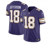 Men's Minnesota Vikings #18 Justin Jefferson Purple 2026 F.U.S.E. Throwback With 4-Star C Patch Vapor Untouchable Limited Football Stitched Jersey Men's Minnesota Vikings #18 Justin Jefferson Purple 2026 F.U.S.E. Throwback With 4-Star C Patch Vapor Untouchable Limited Football Stitched Jersey