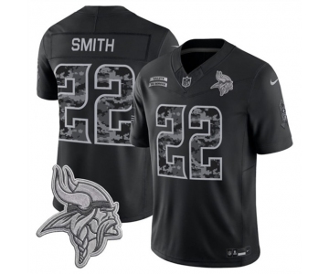 Men's Minnesota Vikings #22 Harrison Smith Black 2026 F.U.S.E. Salute to Service Limited Football Stitched Jersey