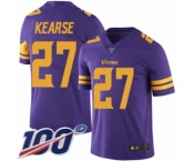 Men's Minnesota Vikings #27 Jayron Kearse Limited Purple Rush Vapor Untouchable 100th Season Football Jersey